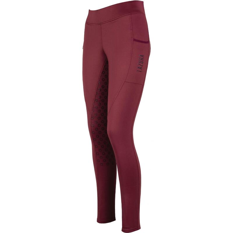 Winter Kinder Reitleggings Silikon Vollbesatz THEA merlot