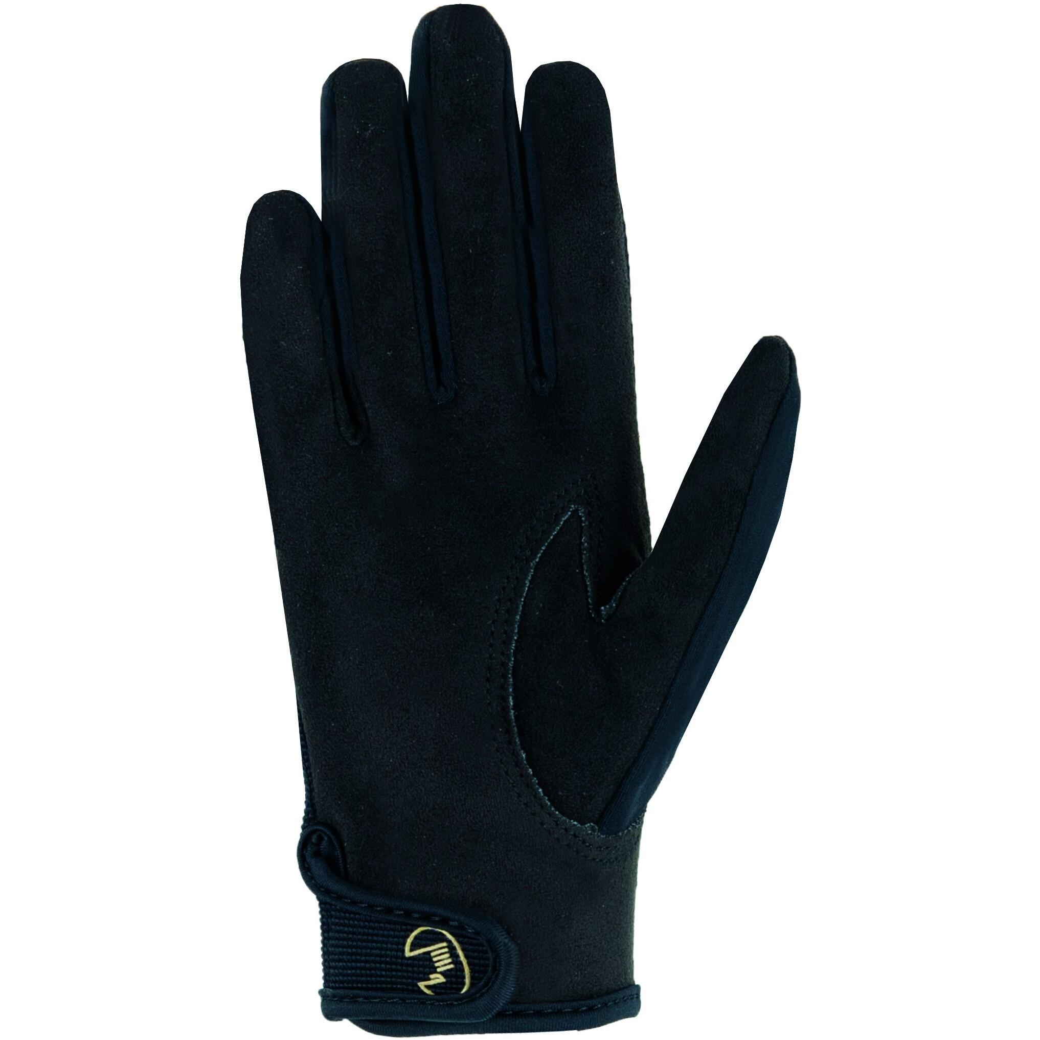 Kinder Reithandschuhe TRYON schwarz/gold 2/7