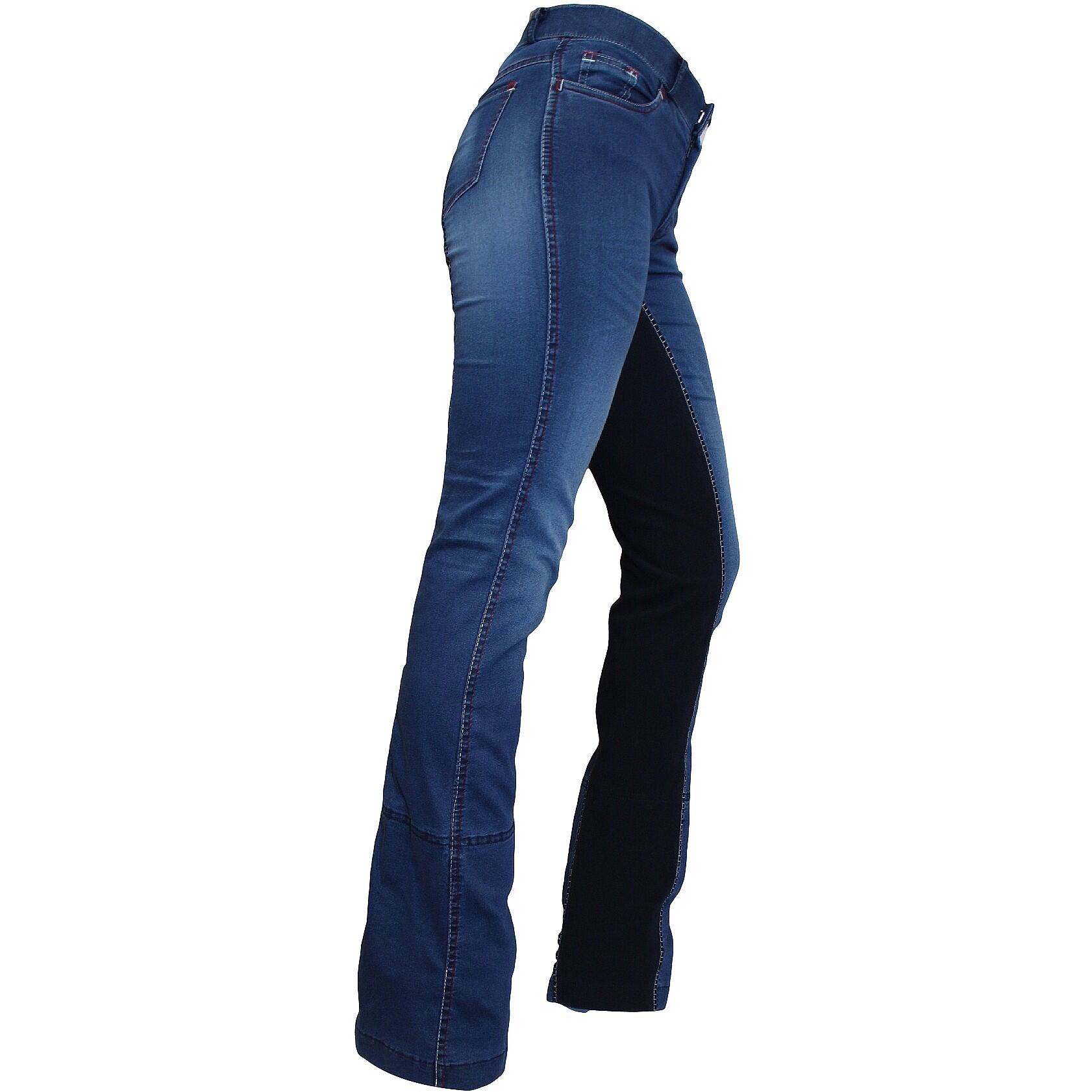 Kinder Jodhpur Reithose Vollbesatz SUMMER DENIM jeansblau/dunkelblau 2/7