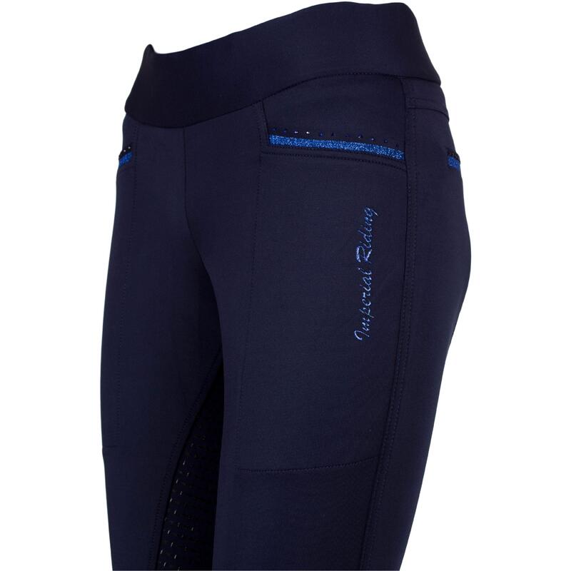 Damen Reitleggings Silikon Vollbesatz IRHEl Capone SFS navy