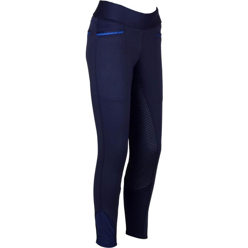 Damen Reitleggings Silikon Vollbesatz IRHEl Capone SFS navy