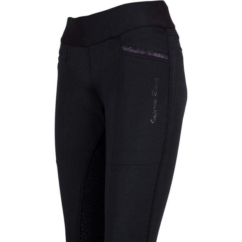 Kinder Reitleggings Silikon Vollbesatz IRHEL Capone SFS schwarz