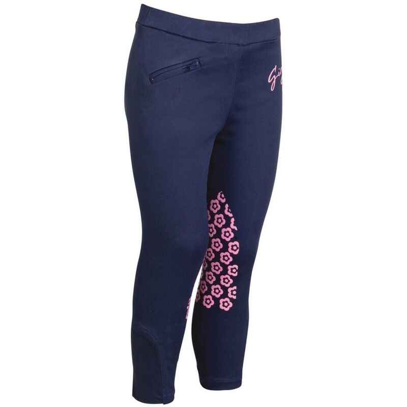 Kinder Reitleggings Silikon Kniebesatz GELATO dunkelblau