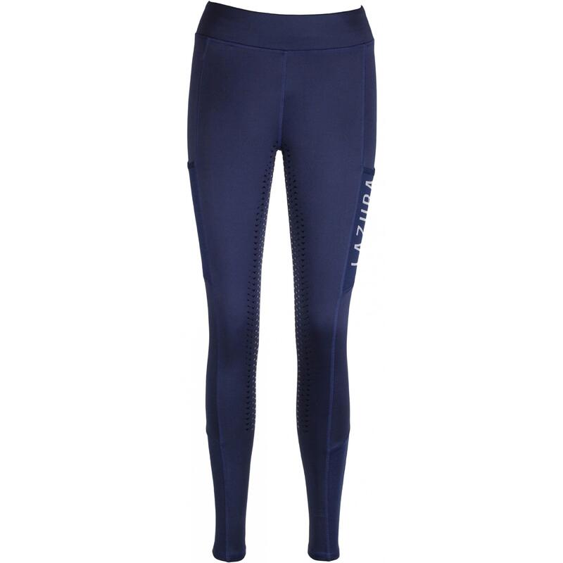 Winter Damen Reitleggings Silikon Vollbesatz EMILIA nachtblau