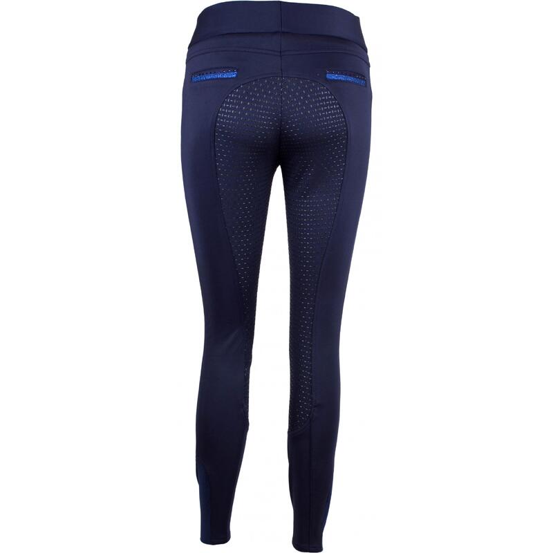 Damen Reitleggings Silikon Vollbesatz IRHEl Capone SFS navy