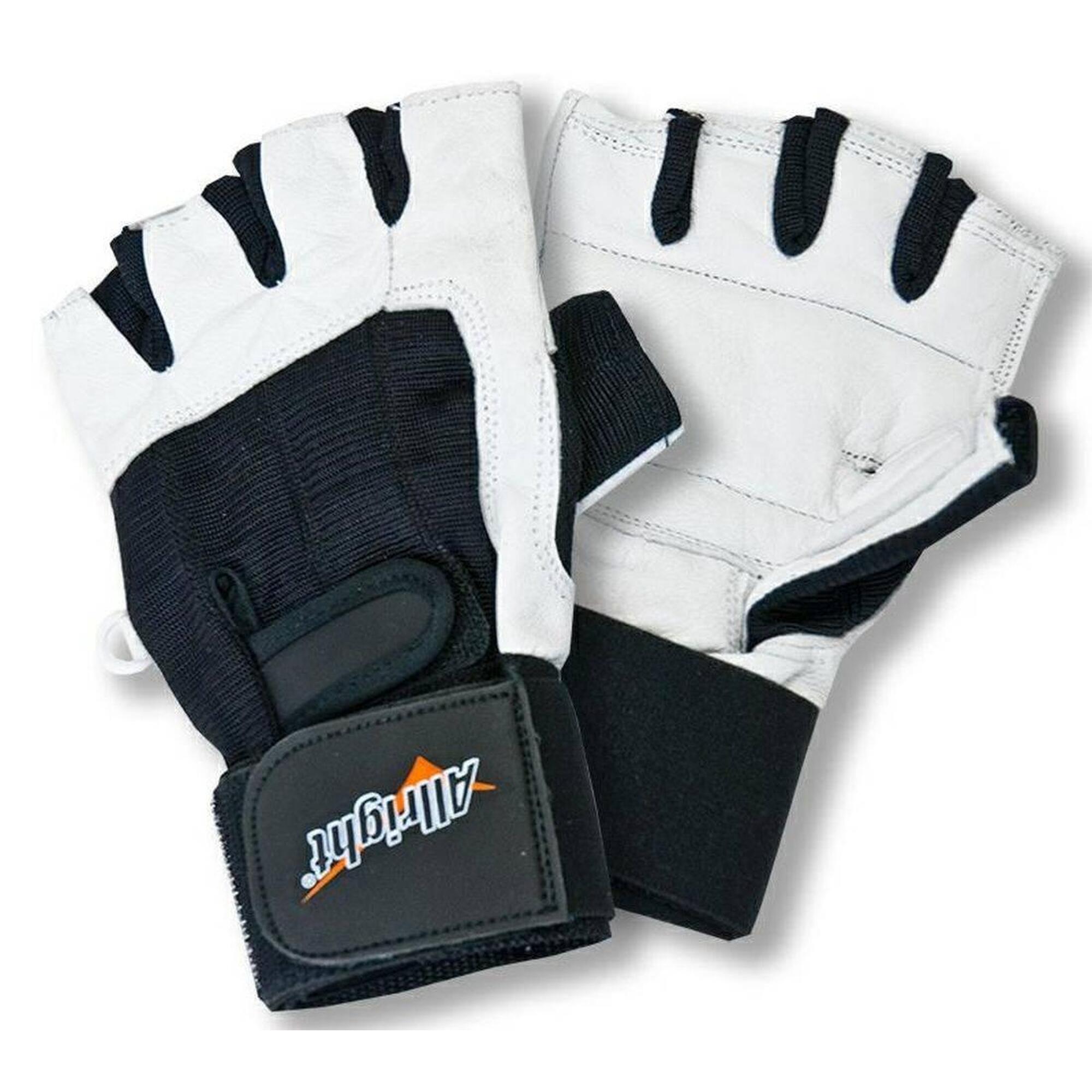 ALLRIGHT Erwachsene Bodybuilding Handschuhe - Allright, weiß