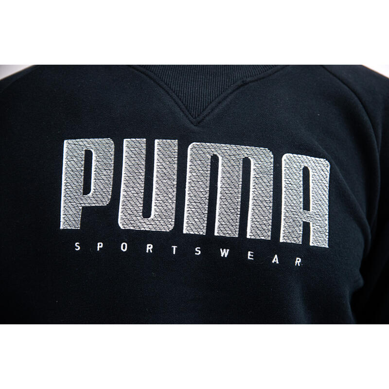 Sport felső Puma Athletics Crew Fl, Fekete, Férfiak