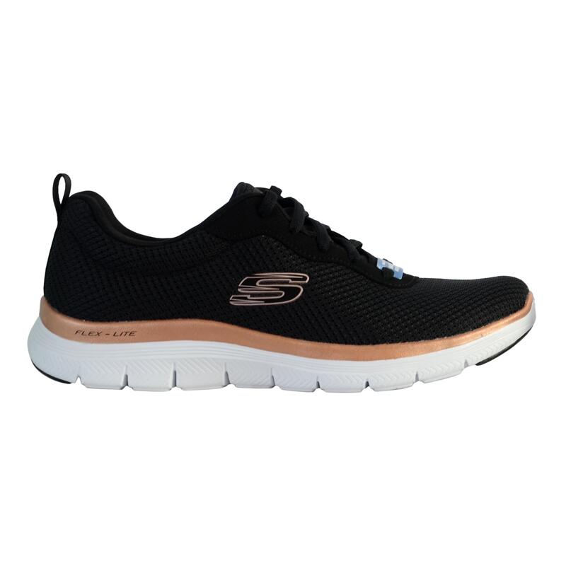 Sapatilhas de Caminhada para Mulher Skechers 149303_Bkrg Pretas com Atacadores