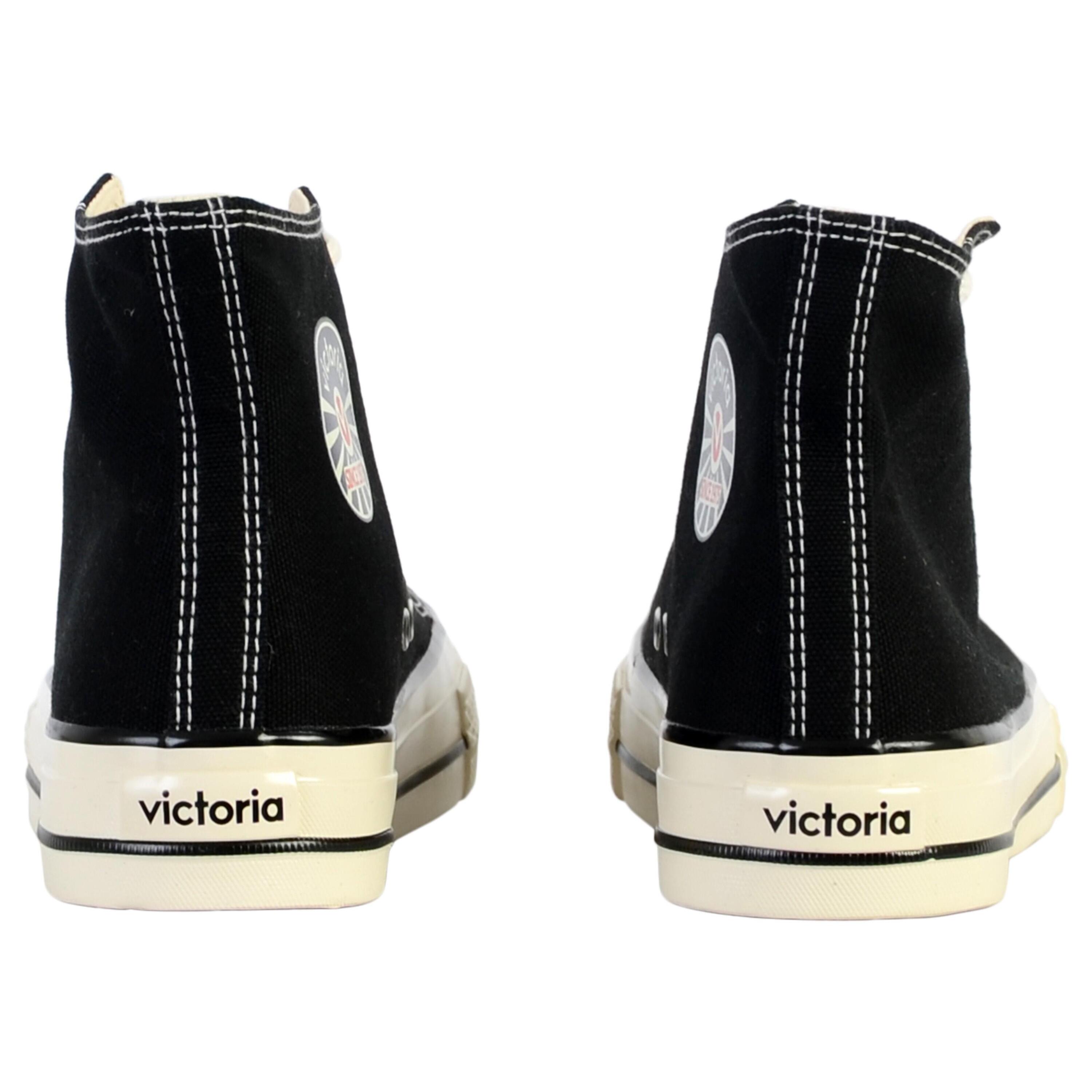 Zapatillas Deportivas Mujer VICTORIA TRIBU BRILLO BOTIN LONA Negro