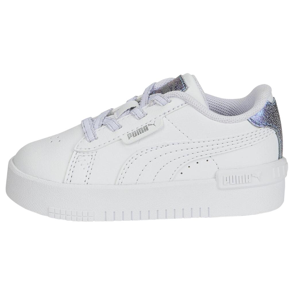 Womens/Ladies Jada Luminous Leather Trainers (White)
