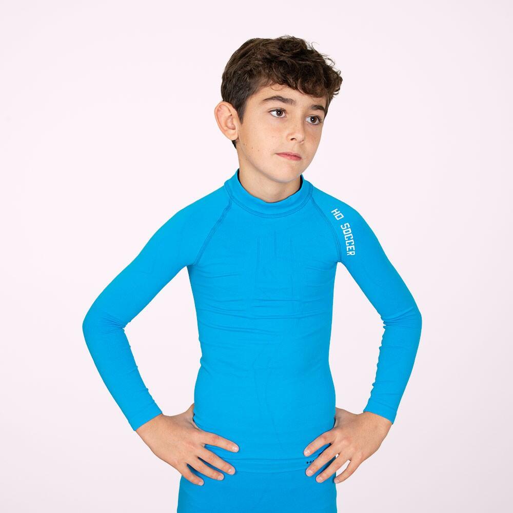 HO SOCCER Die langärmelige blaue thermische Fußballunterwäsche für Kinder