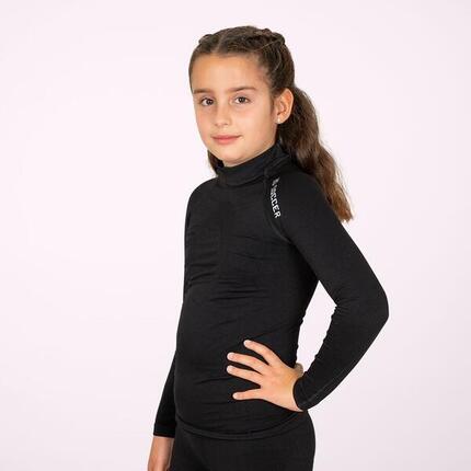 T-shirt de football thermique à manches longues pour enfants, bleu