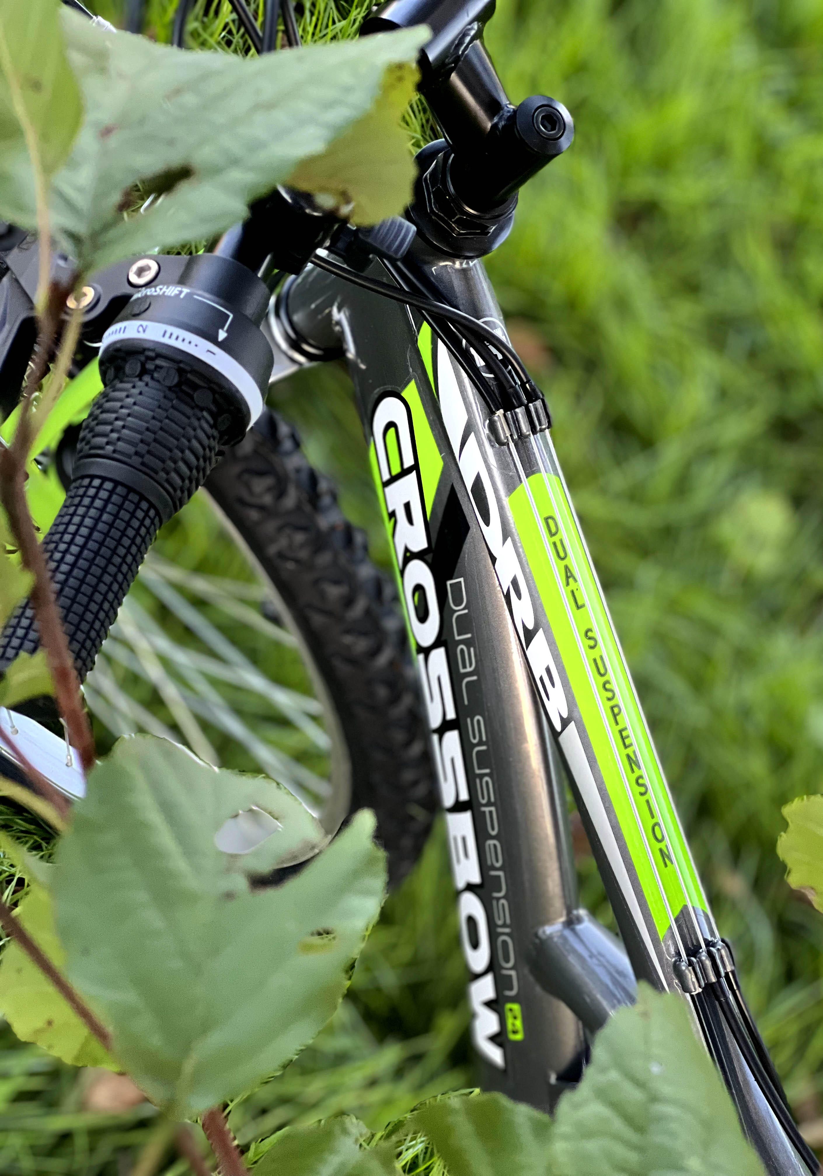 Dallingridge Crossbow Jr. Full Suspension Mountain Bike, 24In Wheel - Graph/Lime 4/5