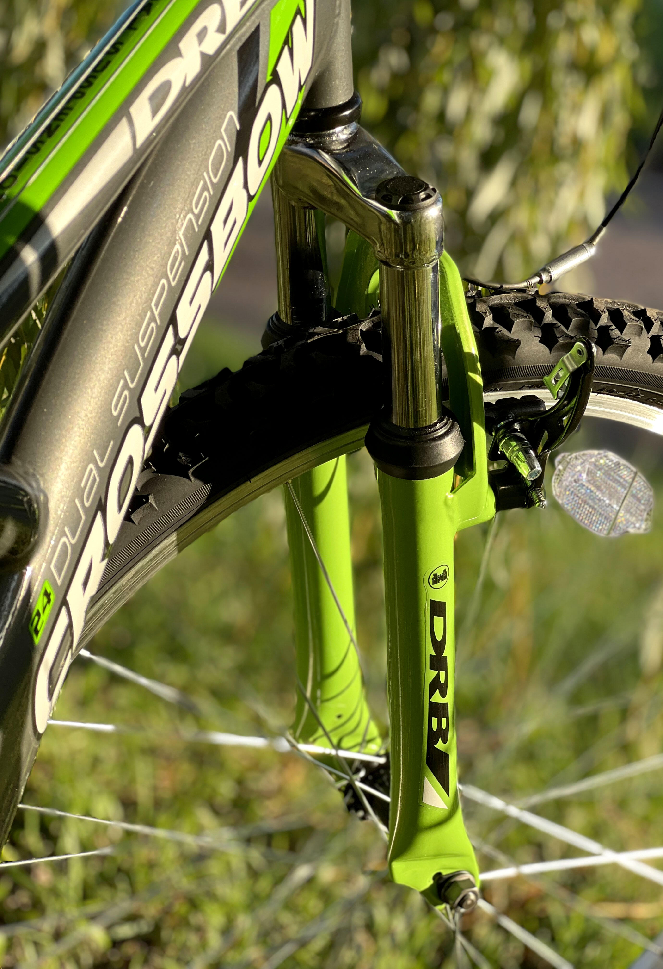 Dallingridge Crossbow Jr. Full Suspension Mountain Bike, 24In Wheel - Graph/Lime 5/5