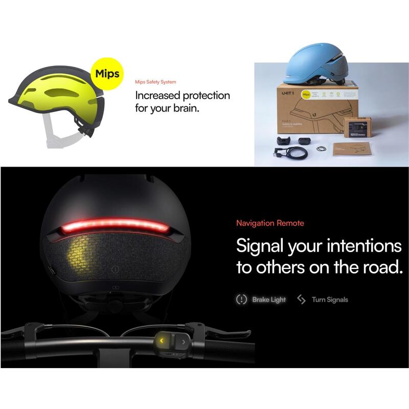 Casque Urbain Connecté FARO avec éclairage, détection de chute, MIPS - BLACKBIRD