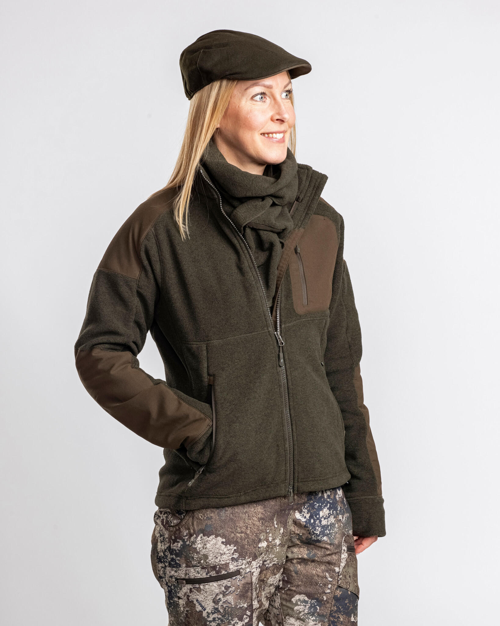 Pinewood Småland Forest Fleece Jacket Femmes - Vert Chasse 5/7