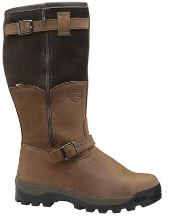 Bottes chasse cuir marron fourrée Iceland Gore-Tex + sac