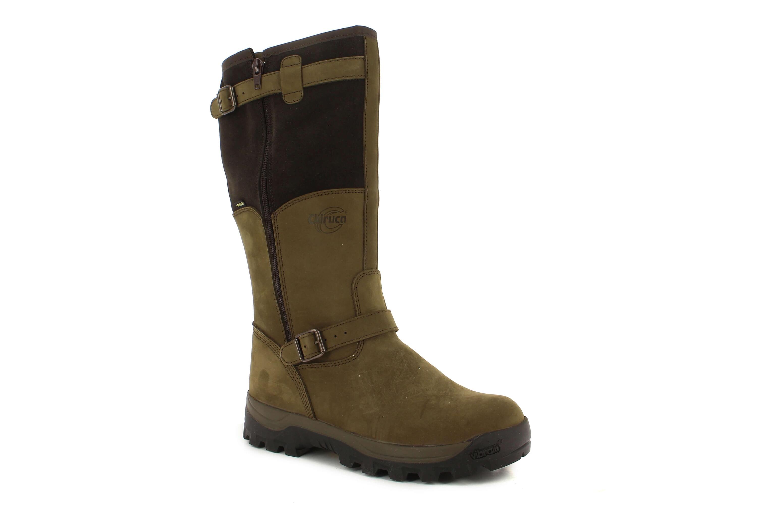 Bottes chasse cuir marron fourrée Iceland Gore-Tex + sac 3/5