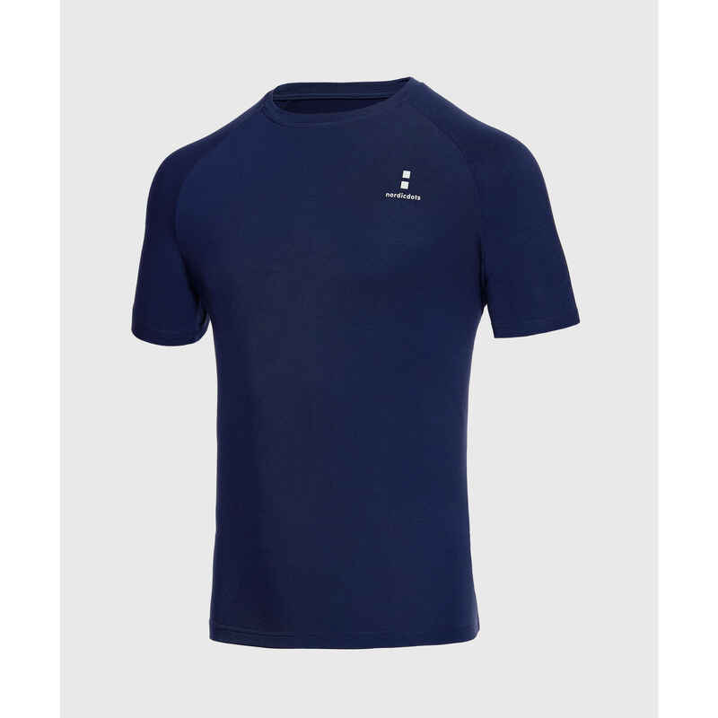 Bio Tennis/Padel T-Shirt Herren Marineblaues Media 1
