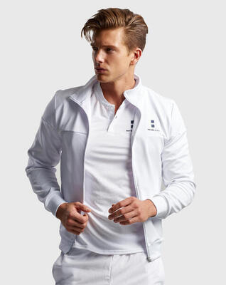 Performance Tennis/Padel Jacke Herren Weiss/Marineblauer