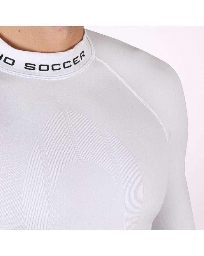 Sudadera térmica de fútbol blanca de manga larga para adulto 2/4