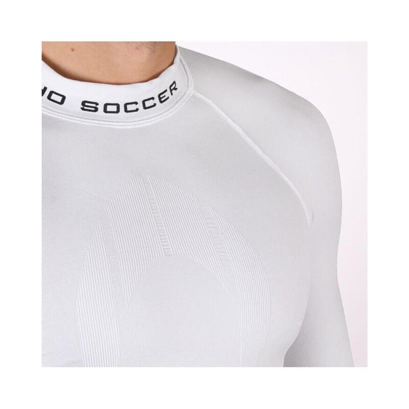 Sweat-shirt de football thermique à manches longues blanc pour adultes