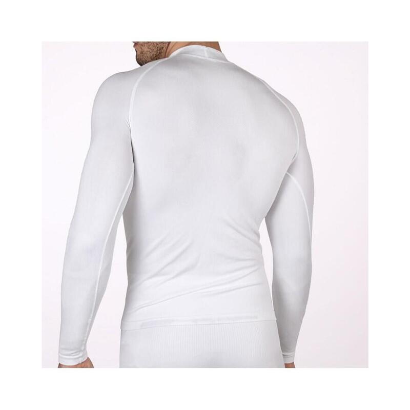 Sweat-shirt de football thermique à manches longues blanc pour adultes