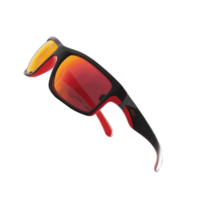 Drop Sonnenbrille Damen und Herren Schwarz/Rot