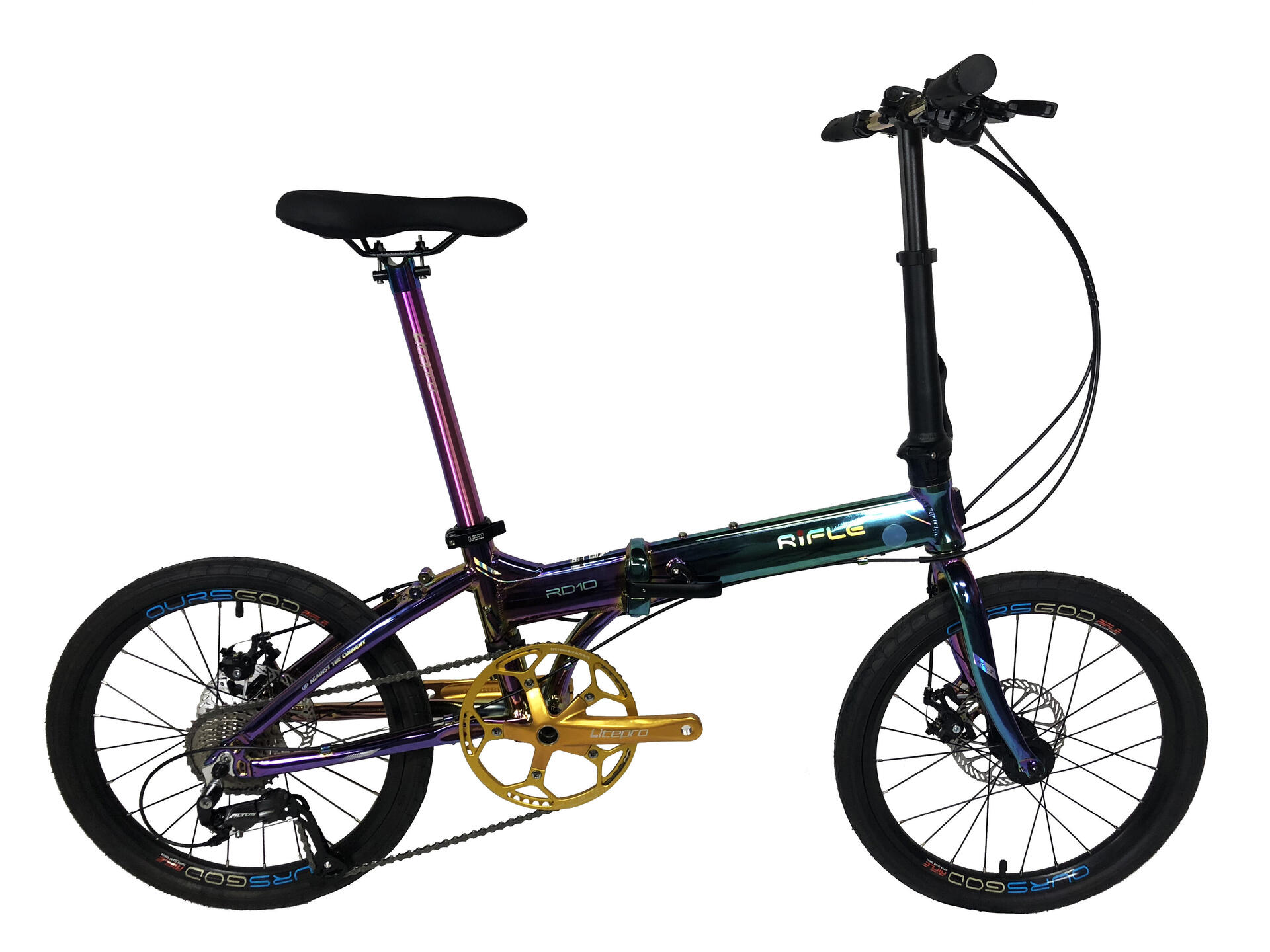 Foldable Bicycle RD10 LITEPRO EDITION 20 Inch Oil Slick