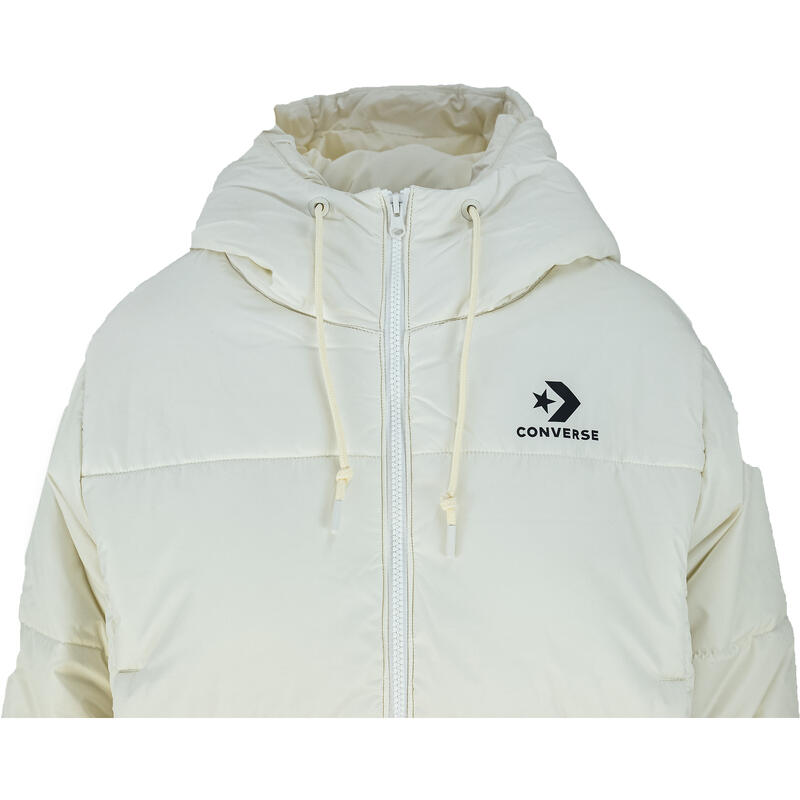 Chaqueta Converse Synthetic Short Puffer, Blanco, Mujer