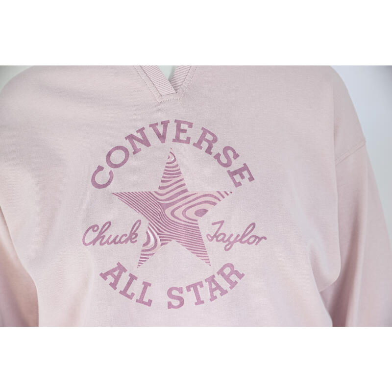 Sport felső Converse Chuck Patch Infill Crew, Rózsaszín, Nők