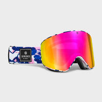 Masque de ski GX Cerler - Rose flamant - Bleu
