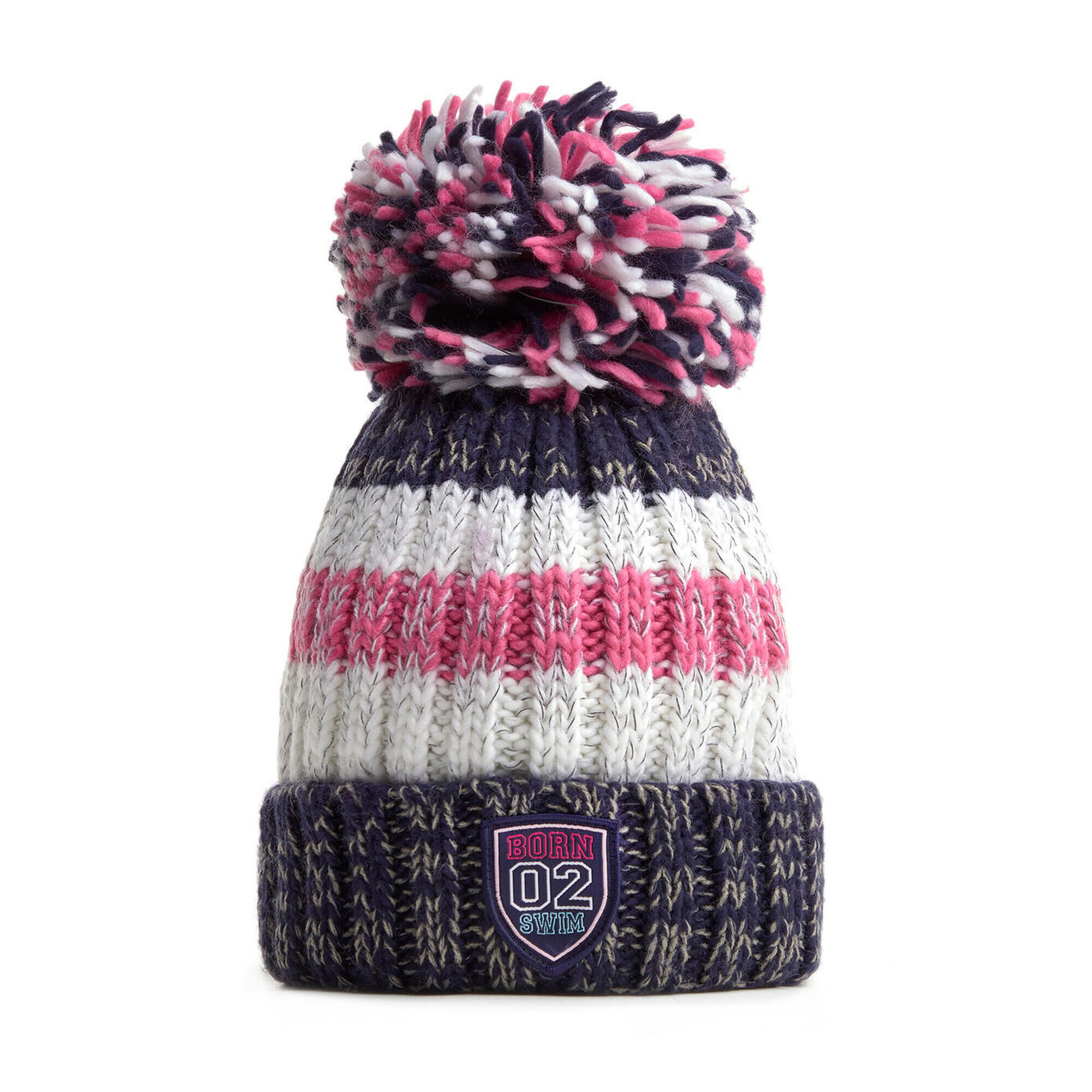 SWIMZI Navy Pink Super Bobble Hat