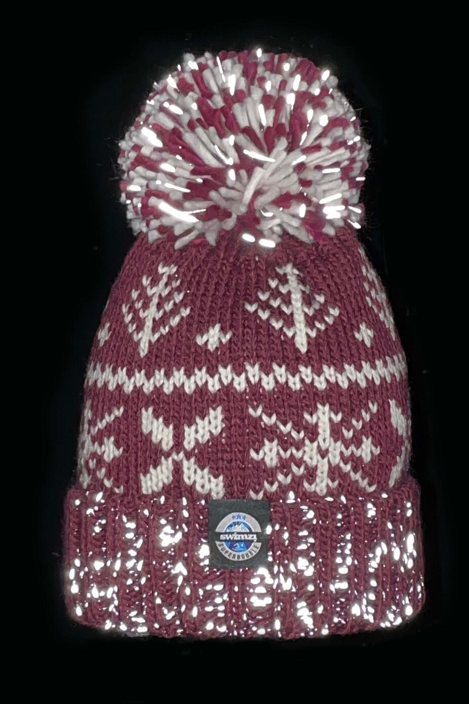 Vin Cheaux Ice Crystal Nordic Knit Super Bobble Hat 2/2