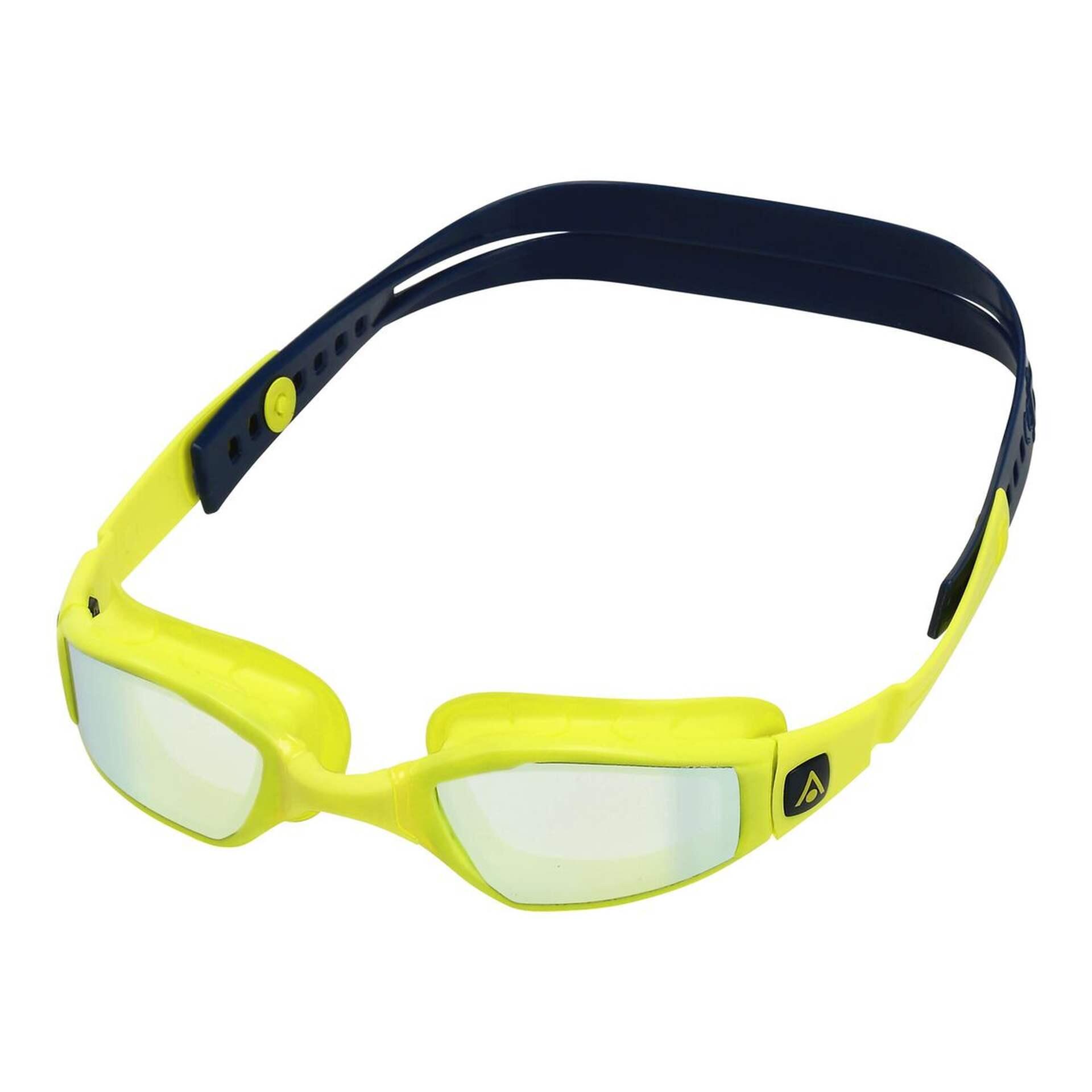 AQUA SPHERE Aqua Sphere Ninja Yellow Titanium Mirrored Goggles - Lightning Wave