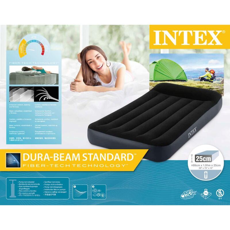 Luftmatratze - Intex Pillow Rest -  Einzel - 191x99x46 cm - PVC - Dunkelblau