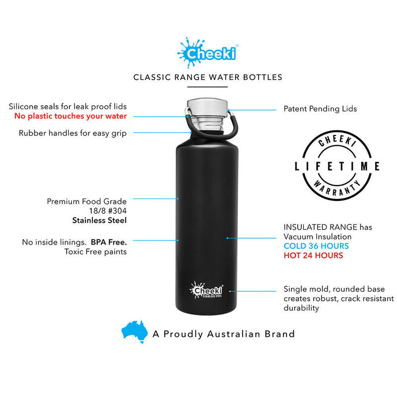 Classic Stainless Steel Insulated Bottle 400ml - Matte Black