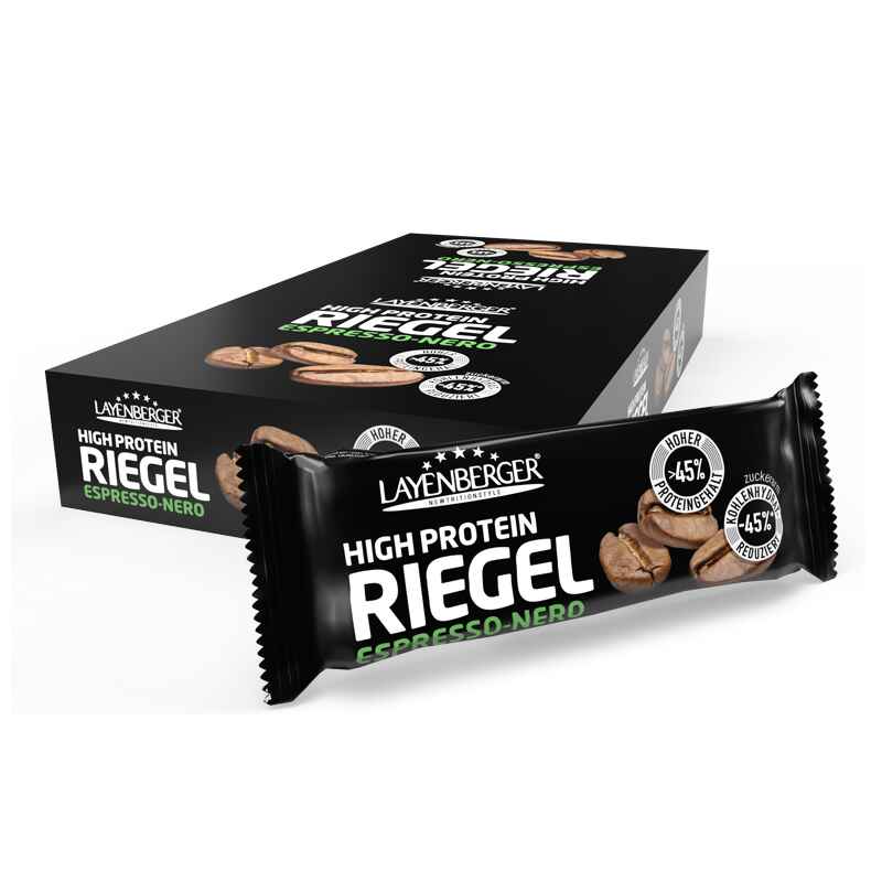 HIGH PROTEIN RIEGEL Espresso-Nero 18x35g