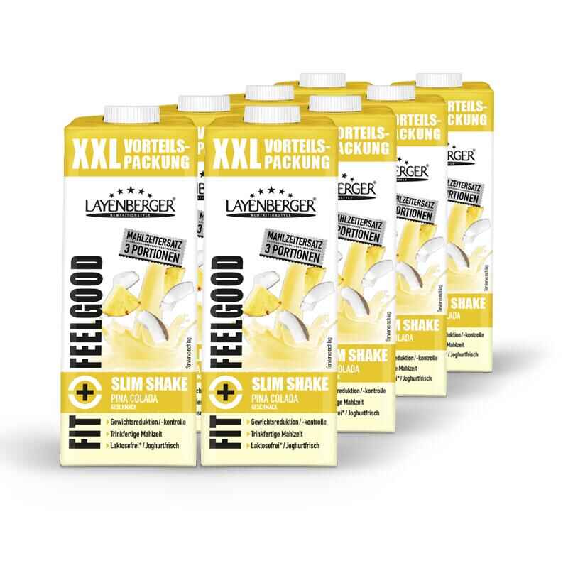 Fit+Feelgood SLIM SHAKE FIXFERTIG XXL Pina Colada - 8x990ml