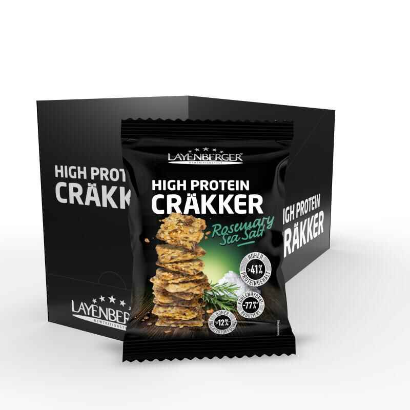 HIGH PROTEIN CRÄKKER Rosemary Sea Salt 8x75g
