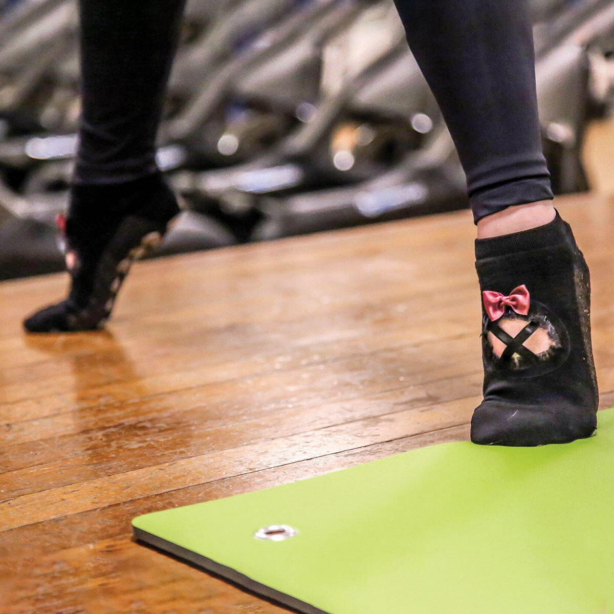 Chaussettes Ballerines adulte antidérapante antibactérien fitness maison noir 3/7