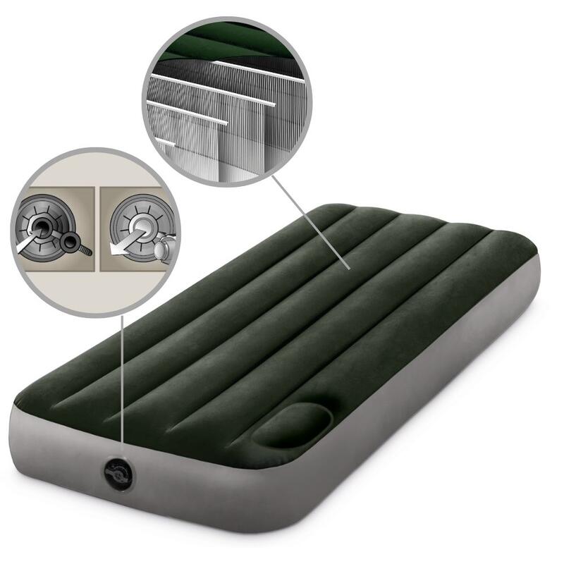 Intex Matelas gonflable - 1-Person - 76 x 191 x 25 cm - Vert