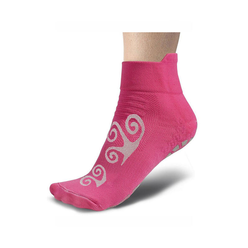 Kinder Turnsocken für Zuhause und Schule rutschfest fuchsia