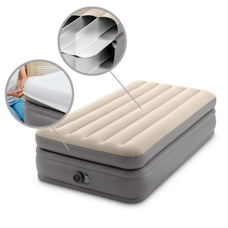 Intex Matelas gonflable - 1-Person - 99 x 191 x 51 cm - Gris