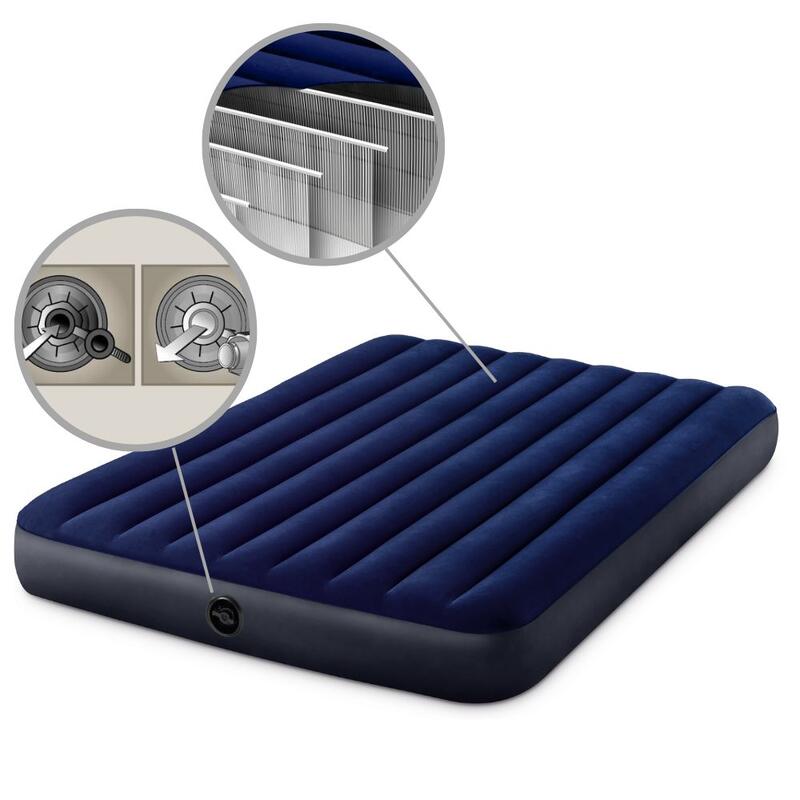 Intex Matelas gonflable - 2 personnes - 152 x 203 x 25 cm - Bleu