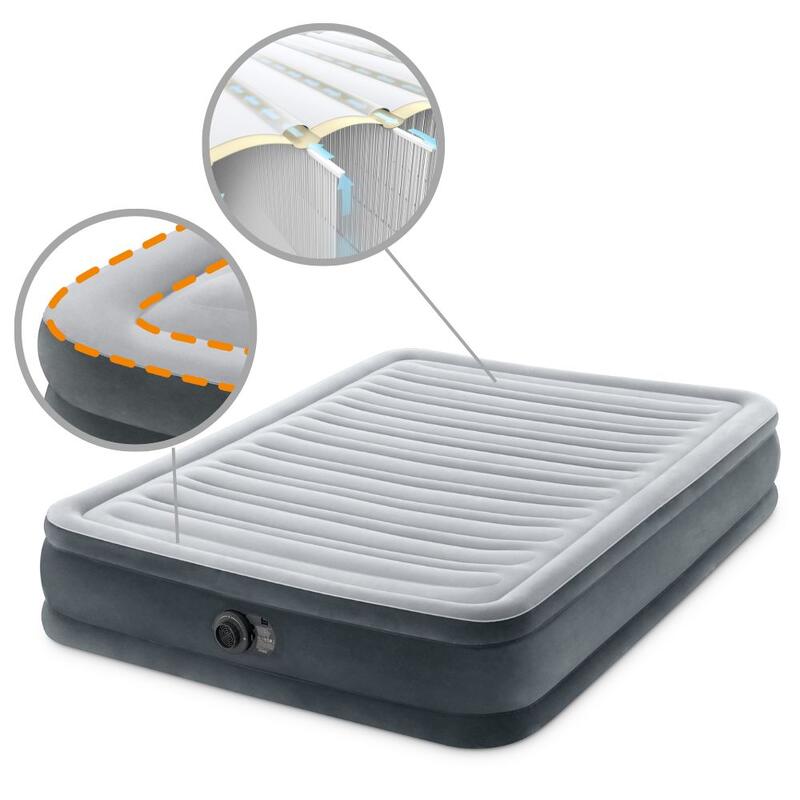 MATELAS INTEX AIRBED AVEC GONFLEUR INTEGRE FULL DURA BEAM