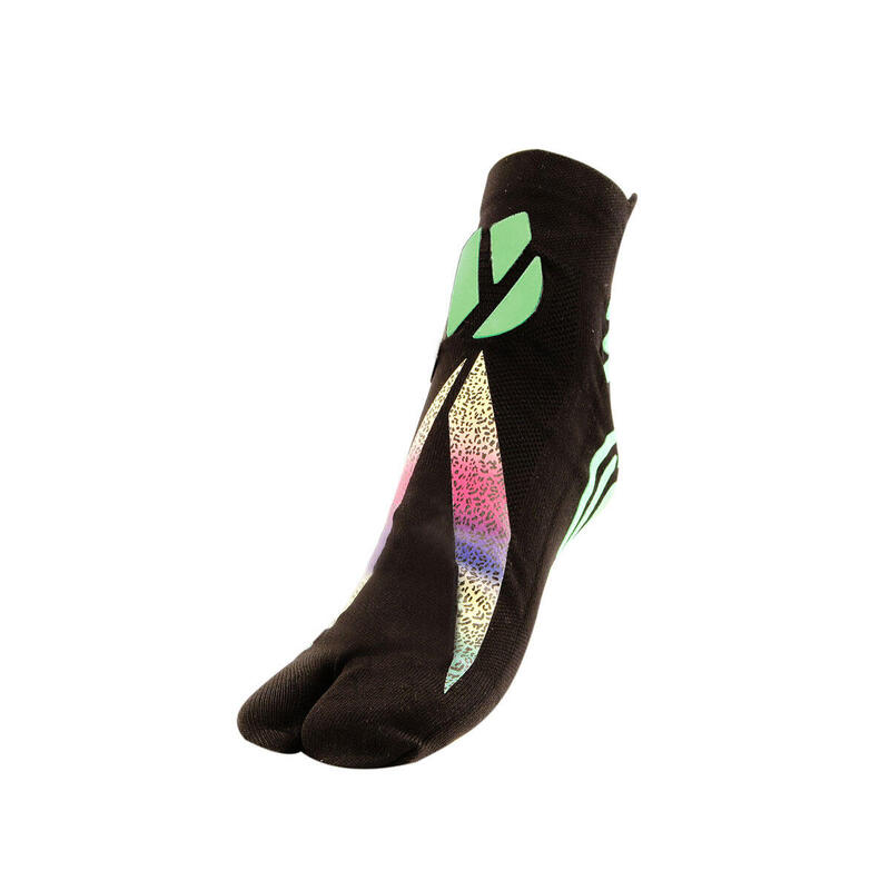 sokken  functionele 1 vinger volwassene voor gym antislip zwart groen