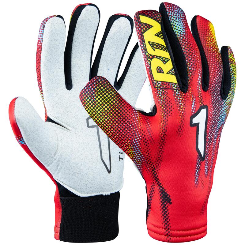 Guanti Da Portiere Bambini Rinat Asimetrik Stellar As  Rosso/bianco