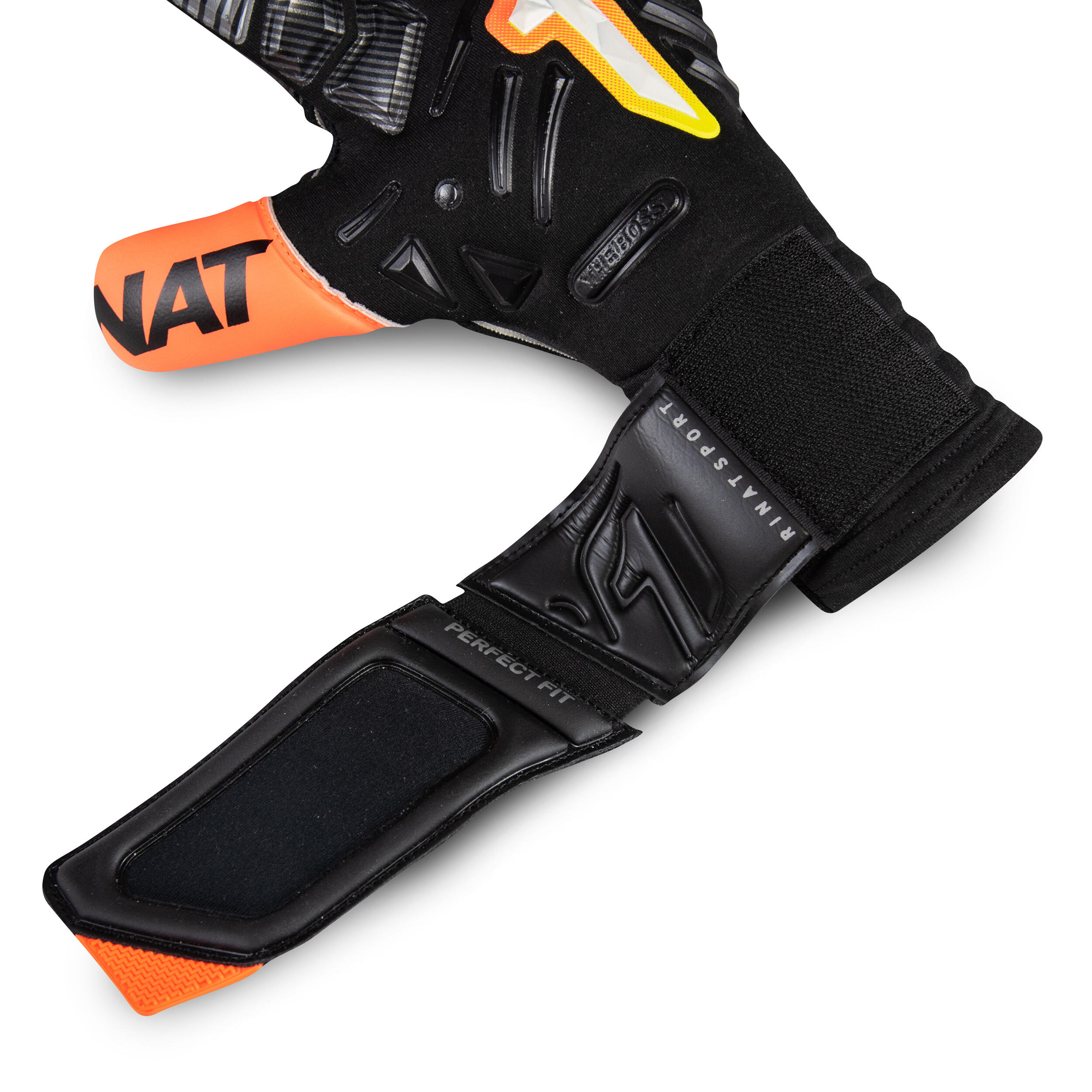 Rinat keeperhandschoen The Boss Stellar Alpha Zwart/Oranje - 5 4/5