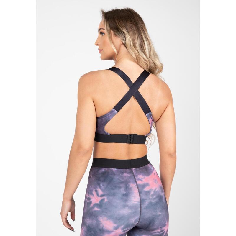 Colby Sports Bra - Gray/Pink